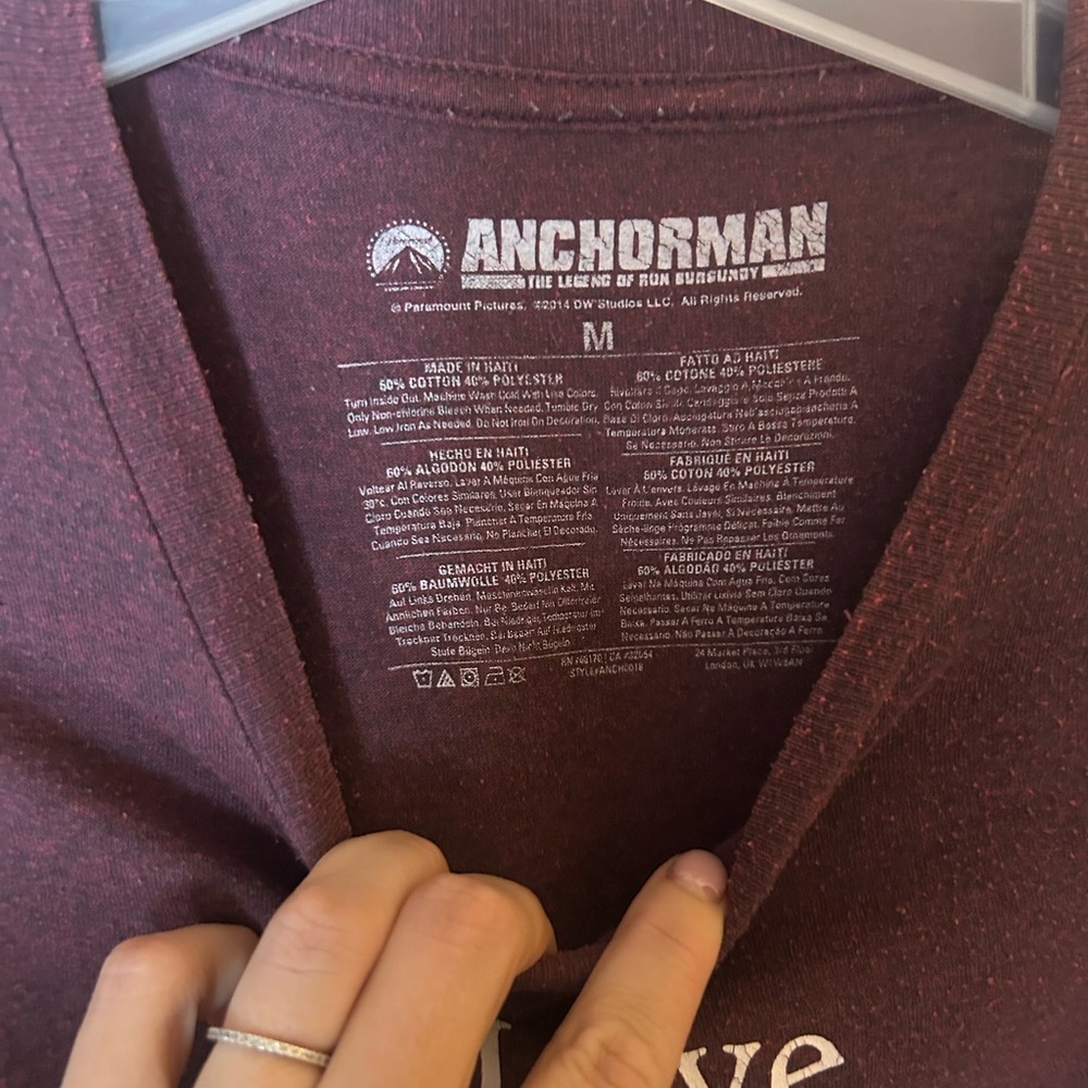 Anchorman Burgundy Graphic T-Shirt